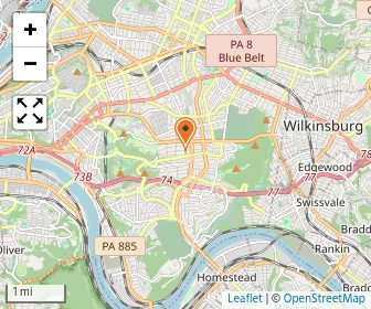 Map of Hillel Academy Pittsburgh
