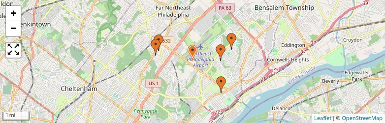 Related schools map