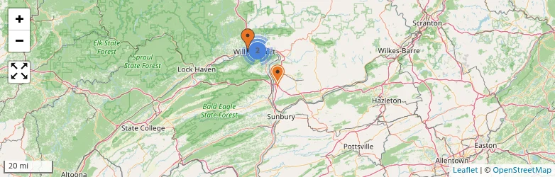 Related schools map