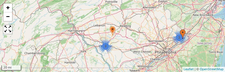 Related schools map