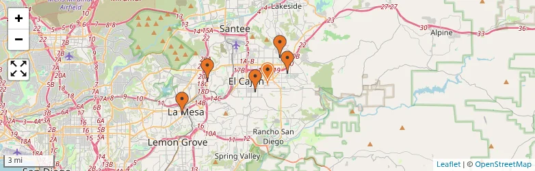 Related schools map