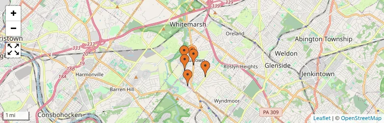 Related schools map