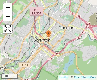 Map of Scranton Hebrew Day School