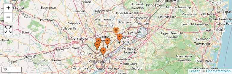 Related schools map