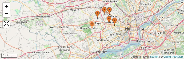 Related schools map
