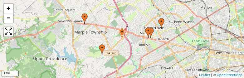 Related schools map