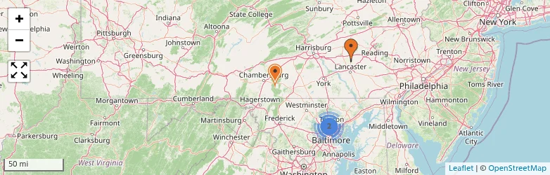 Related schools map