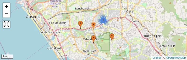 Related schools map
