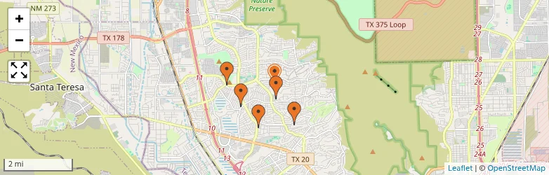 Related schools map