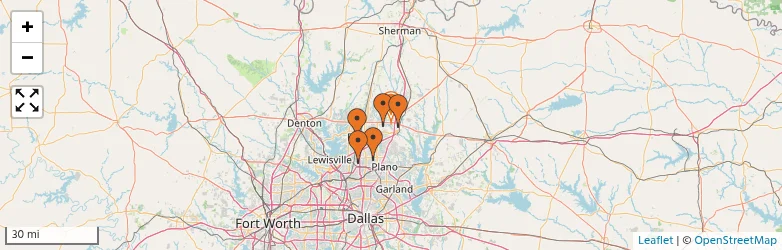 Related schools map