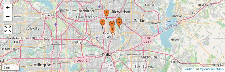 Related schools map