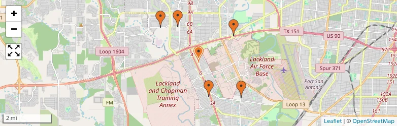 Related schools map