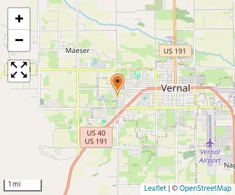 Map of Uintah Basin Christian Academy