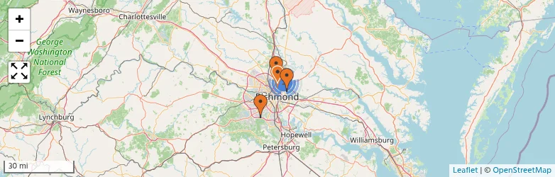Related schools map