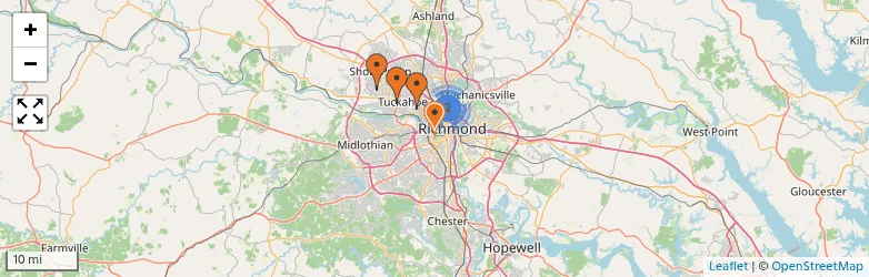 Related schools map
