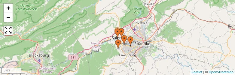 Related schools map