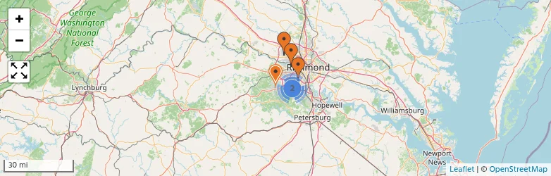 Related schools map