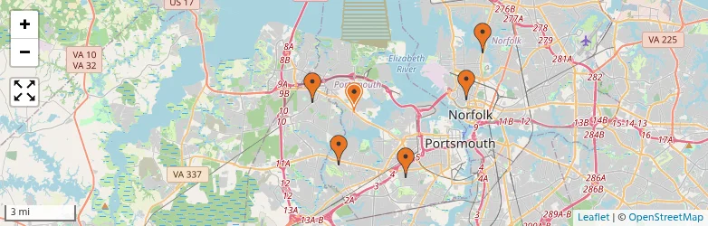 Related schools map