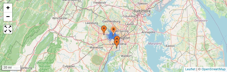 Related schools map