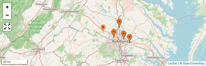 Related schools map