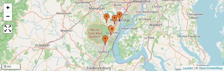 Related schools map