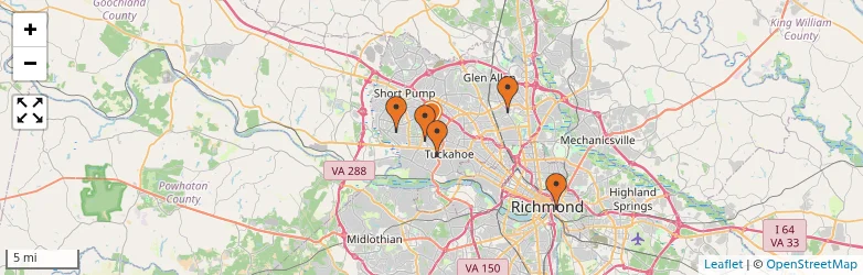 Related schools map