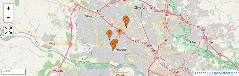 Related schools map
