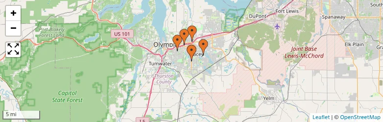 Related schools map