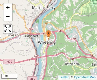 Map of Wheeling Catholic Elementary School