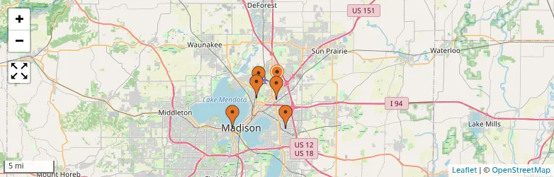 Related schools map