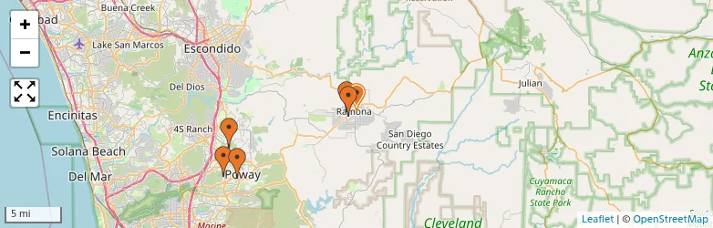 Related schools map