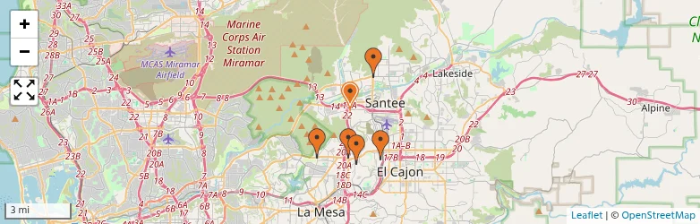 Related schools map
