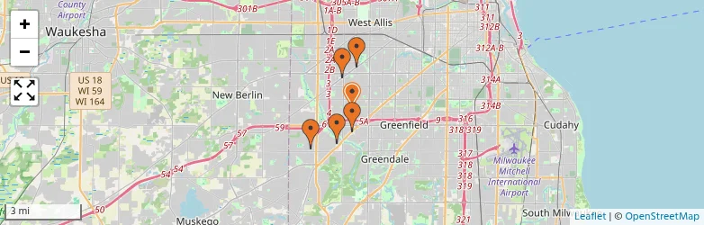 Related schools map