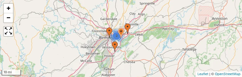Related schools map