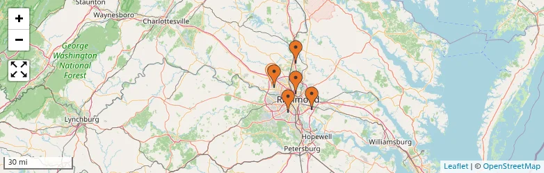 Related schools map