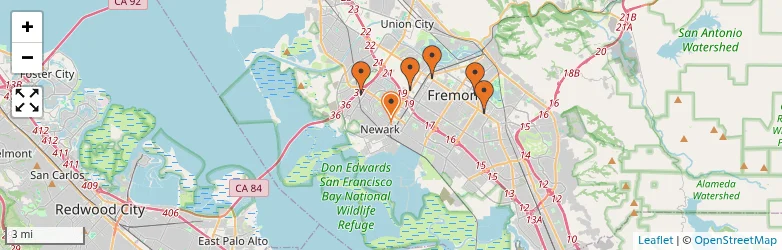 Related schools map