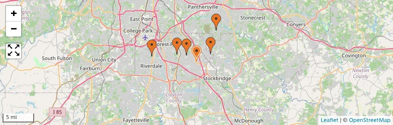 Related schools map