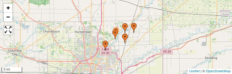 Related schools map