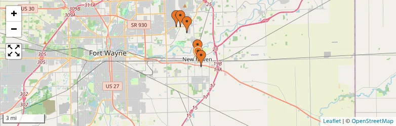 Related schools map