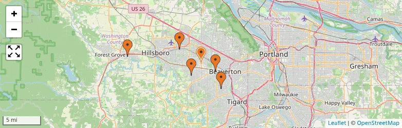 Related schools map