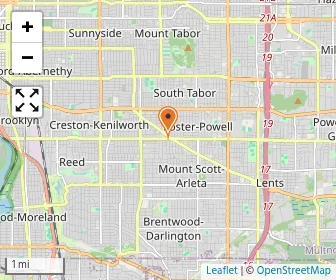 Map of Mt. Scott Park Center For Learning