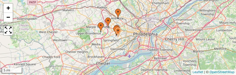 Related schools map