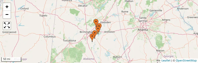 Related schools map