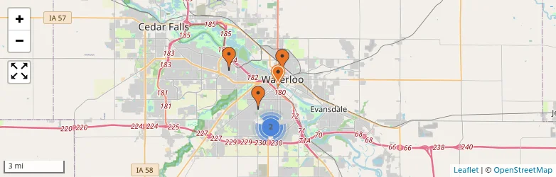 Related schools map