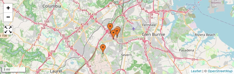 Related schools map