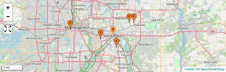 Related schools map