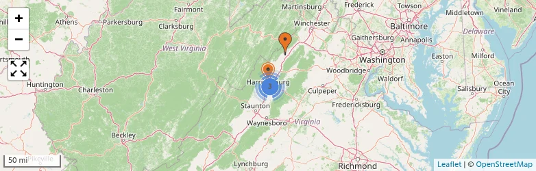 Related schools map