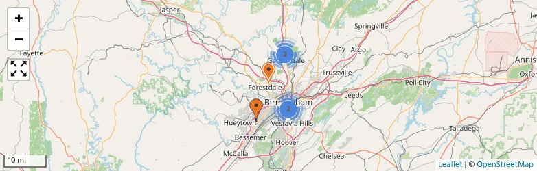 Related schools map