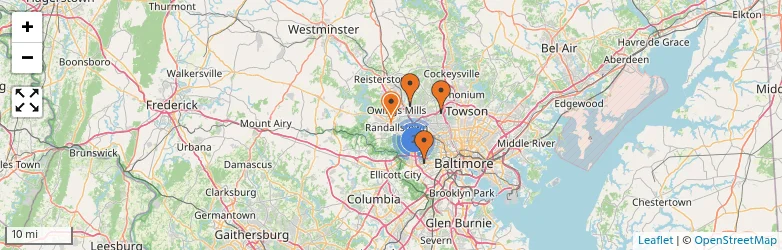 Related schools map