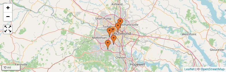 Related schools map